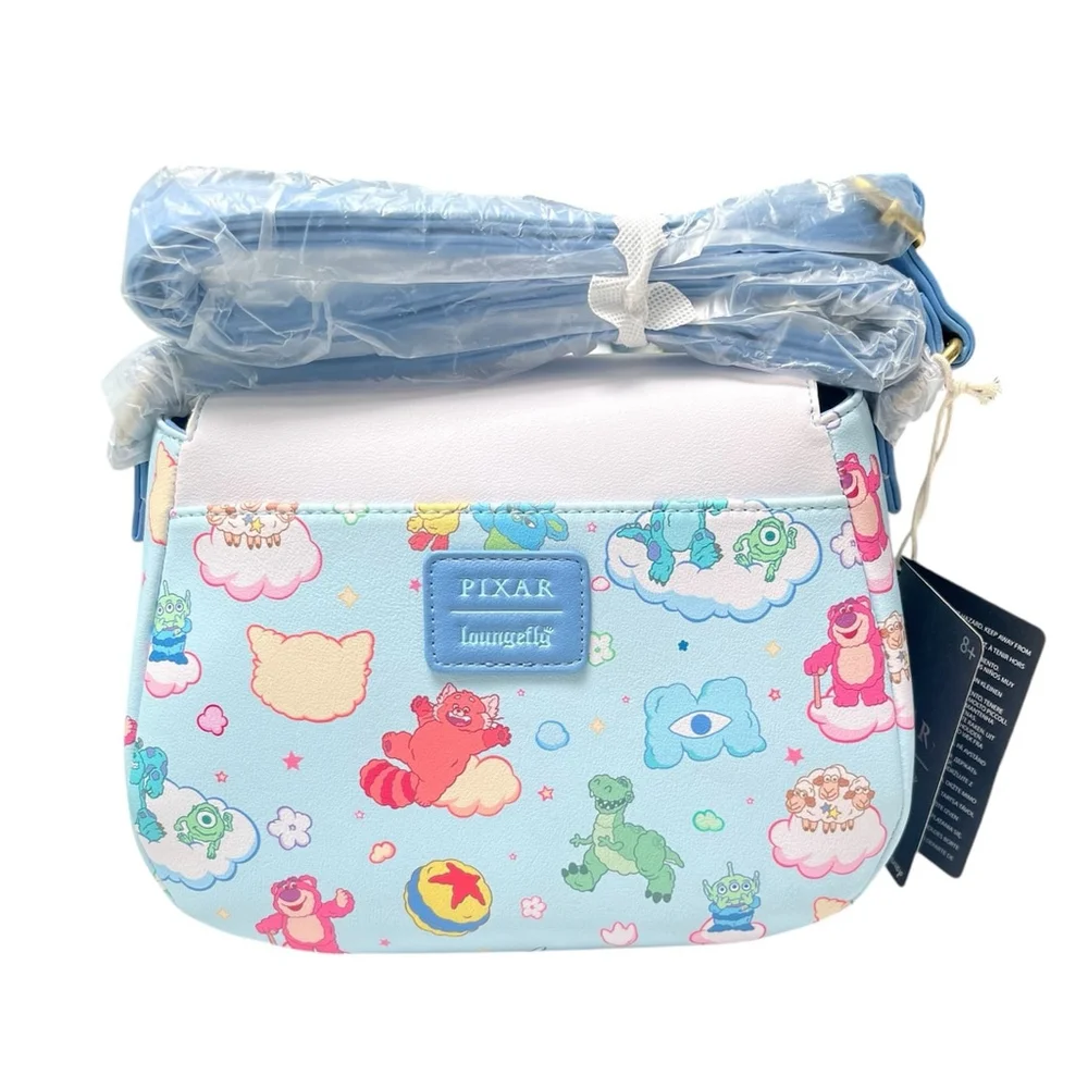 LOUNGEFLY PIXAR Alien Remix Crossbody Toy Story Monsters Inc Cloud Flap NWT